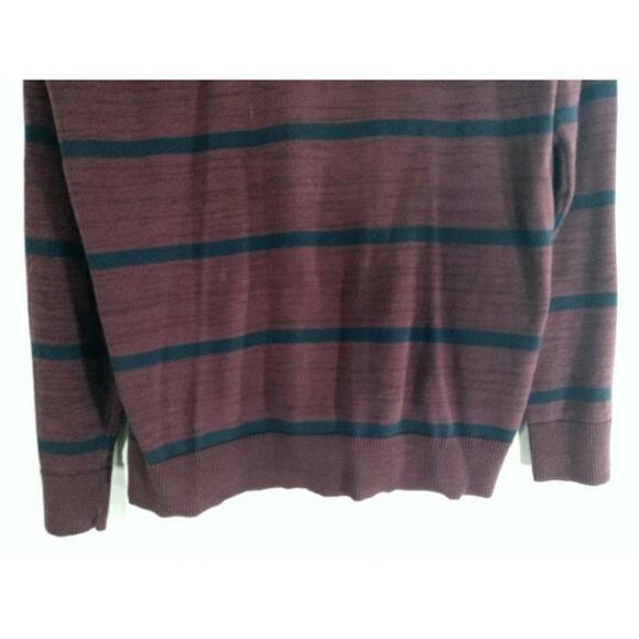Structure Vintage Mens Long Sleeve  Slim‎ Fit Sweter Shirt Burgundy Size Large - Picture 6 of 12